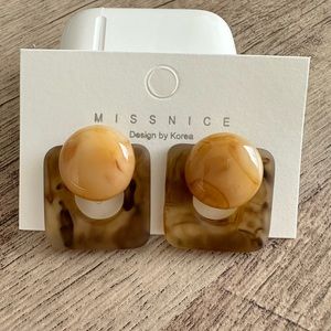 Brown Fashion Statement Earrings